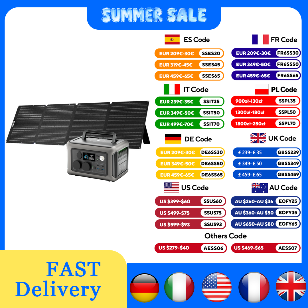 Solar Panel 200W - Centrale électrique ALLPOWERS R600, générateur solaire