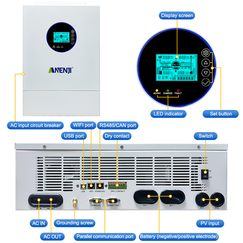 Inverter solaire hybride à pha - Charge Controller Solar avis et prix